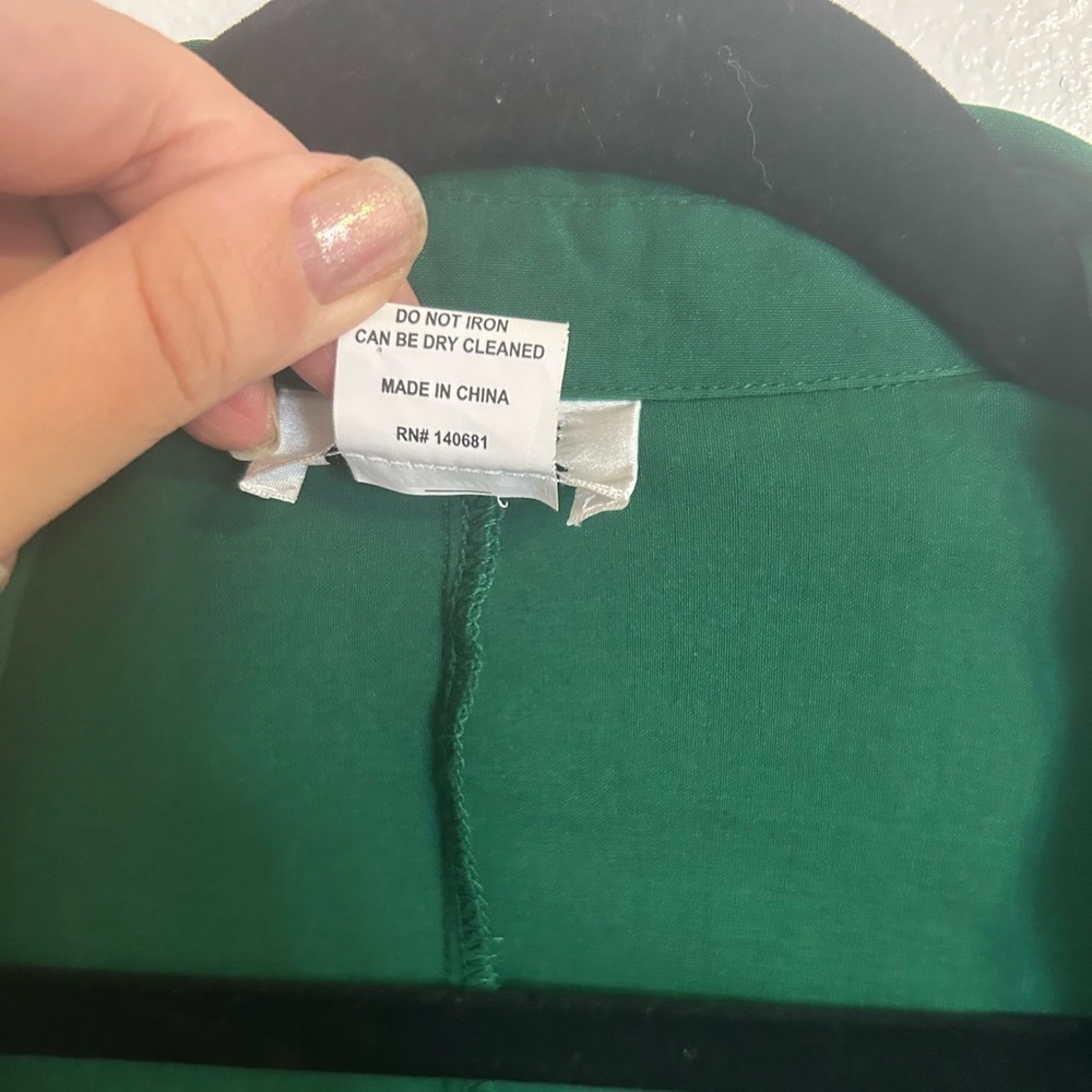 Unique Vintage Elegant Green Wrap Dress - Picture 6 of 6